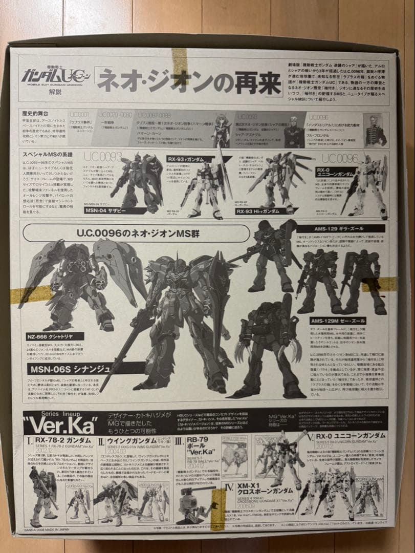 ロボット BANDAI 1/100 MSN-06S SINANJU \"Ver.Ka\"