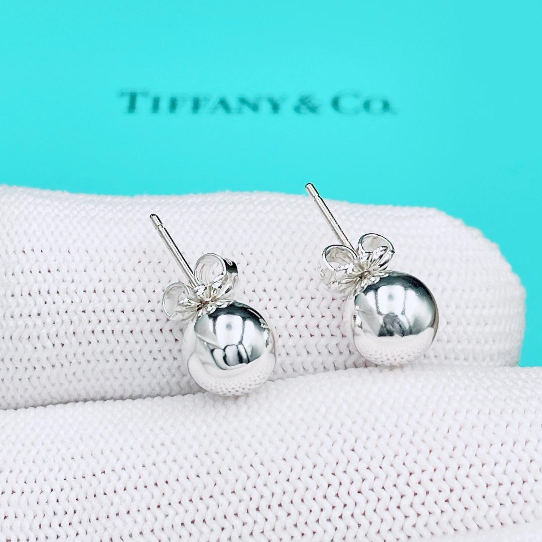 ◇ティファニー◇新品仕上済 ハードウェア ボール ピアス Ag925 2.14g