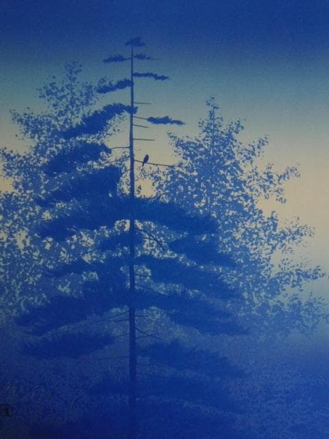 千住博、【デネブ】、希少な額装用画集より、新品額装付、状態良好