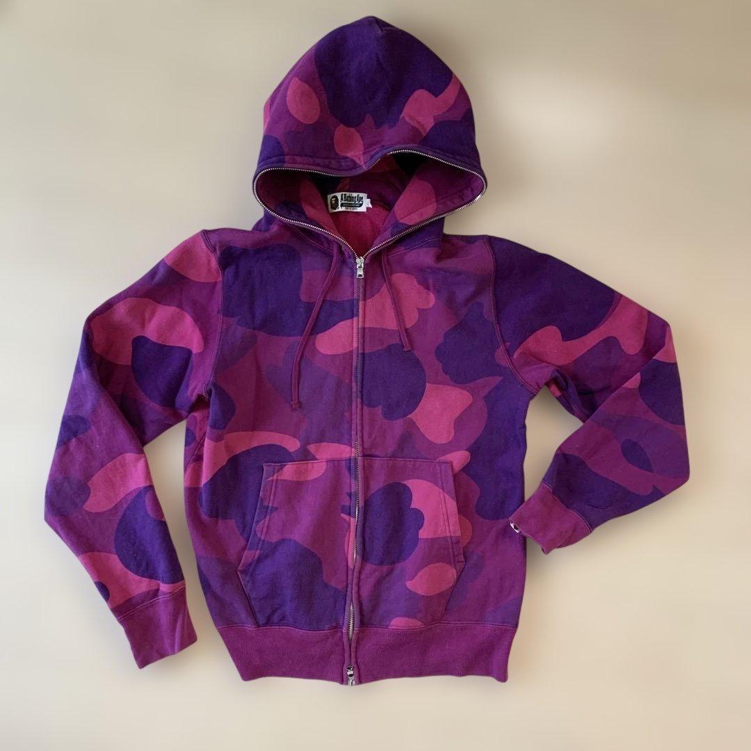 A Bathing Ape カモフラージュ パーカー紫