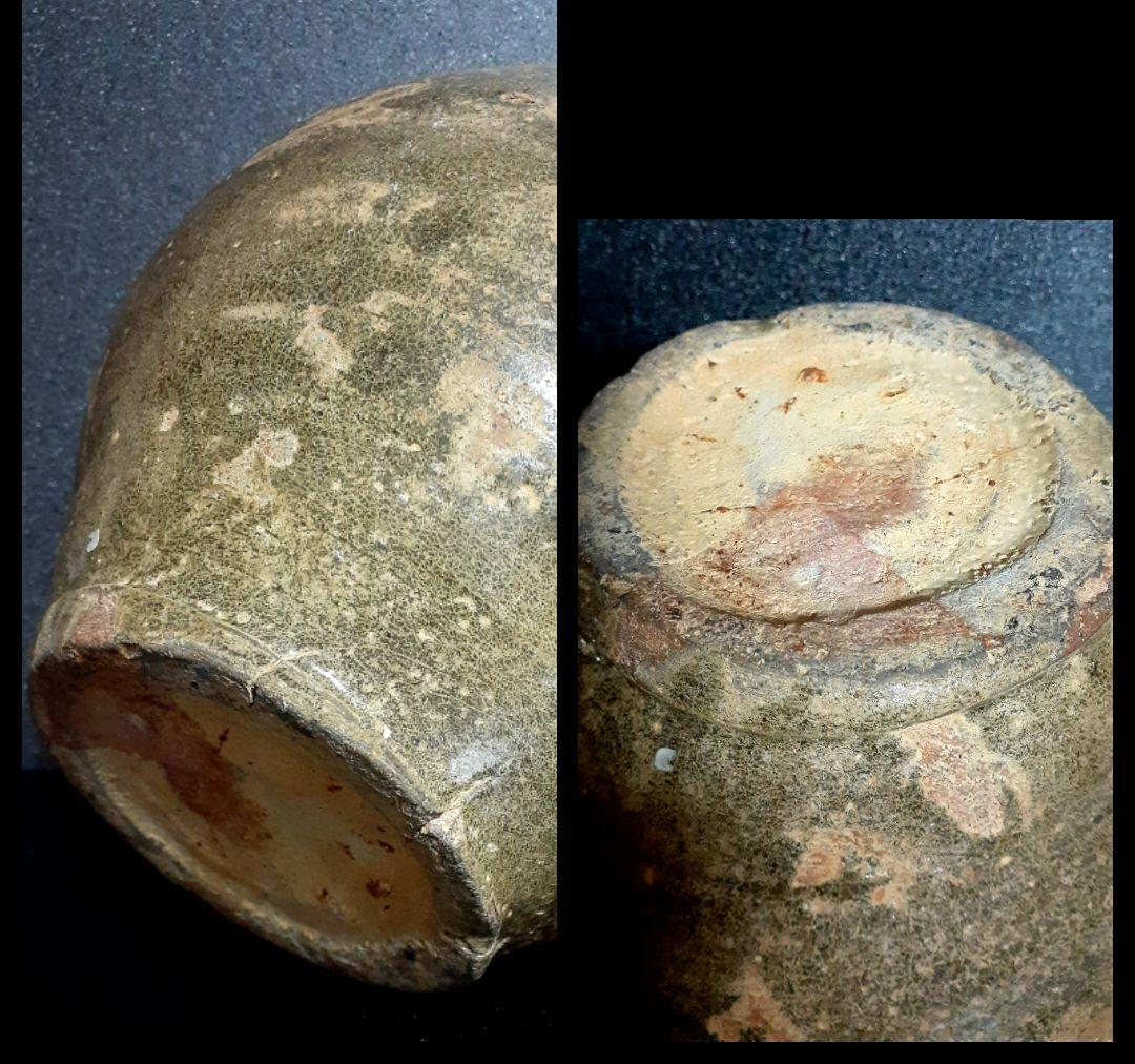 【真作保証】朝鮮古美術　朝鮮古陶磁器　李氏朝鮮時代　李朝青磁　大壺