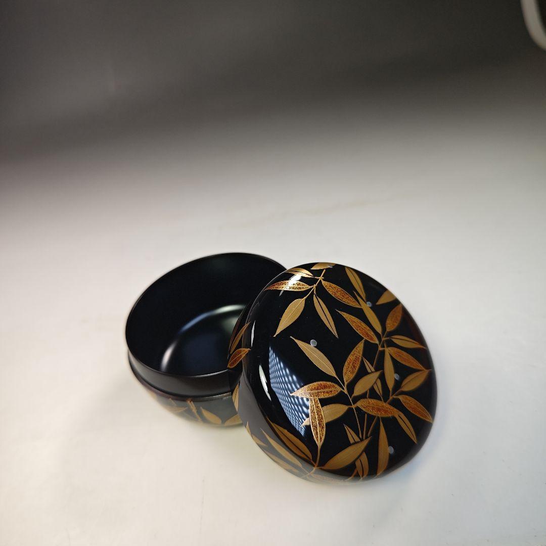 イ783 棗『道場宗廣作』『露笹　大平棗　共箱』茶器　茶道具