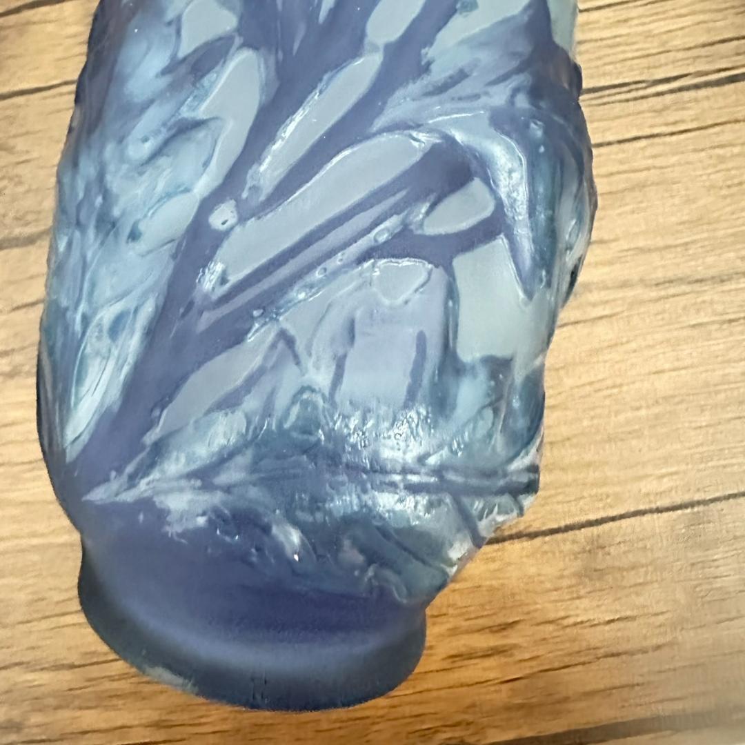 【証明書】 エミールガレ　芥子紋　　花瓶　技法スフレ　被せガラス　高さ28cm