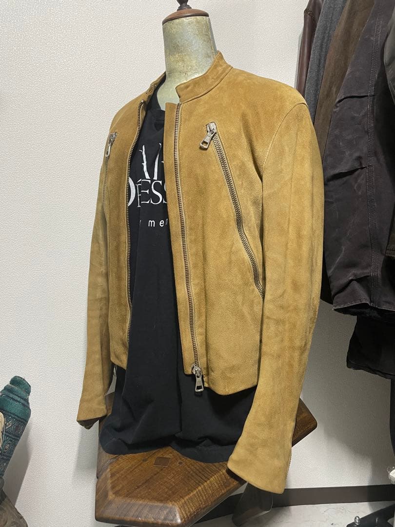 マルタンマルジェラ 05AW スエード ハの字 八の字 ライダースジャケット