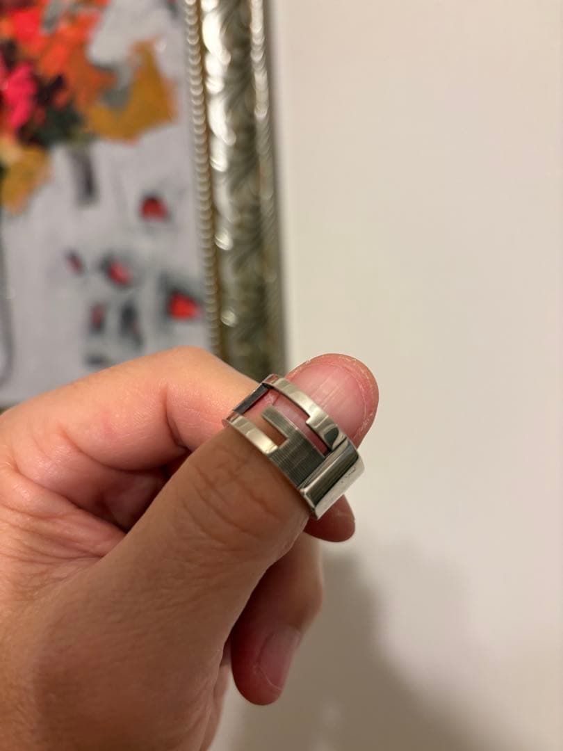 ２５号　GUCCI グッチ リング ブランテッドG ワイド シルバー 925