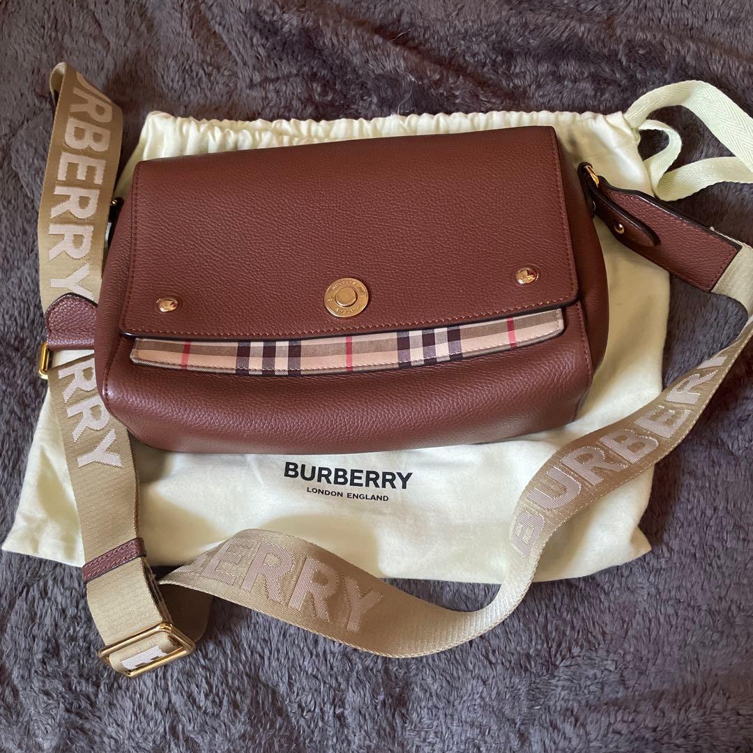 【最終価格】BURBERRY ブラウンレザーショルダーバッグ
