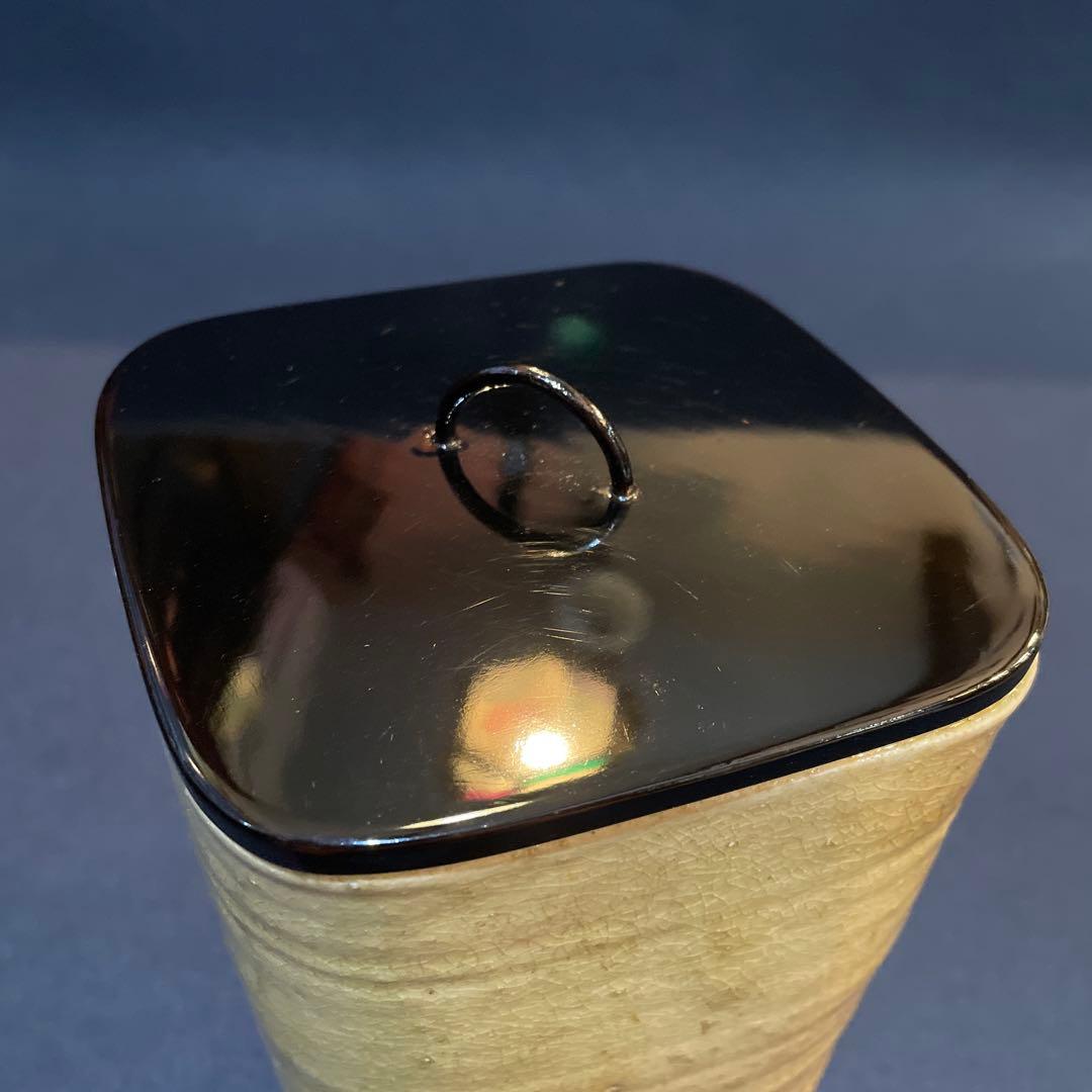 時代物「黄瀬戸」の『菱形 細水指』古箱付　水指　茶道具　細水指