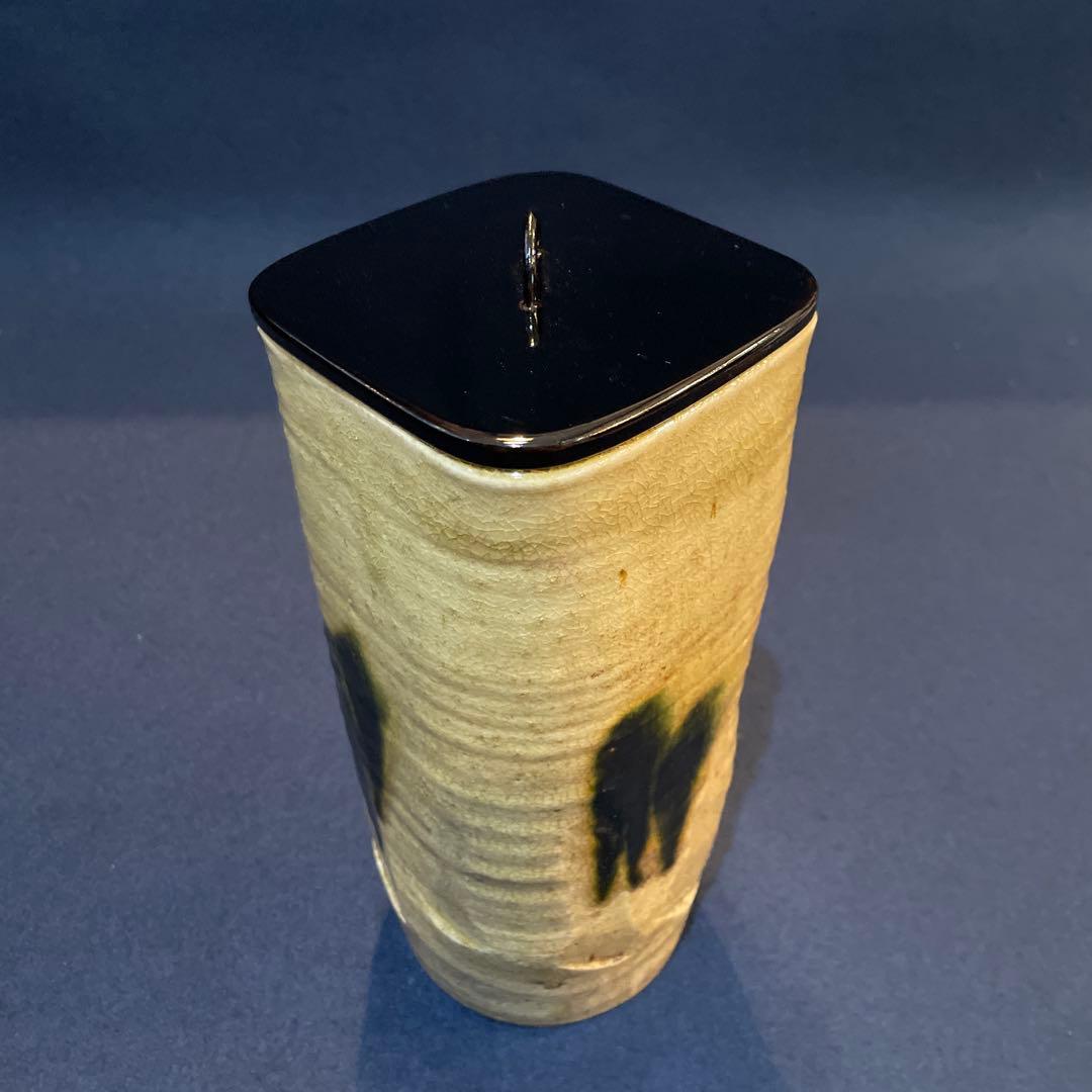 時代物「黄瀬戸」の『菱形 細水指』古箱付　水指　茶道具　細水指