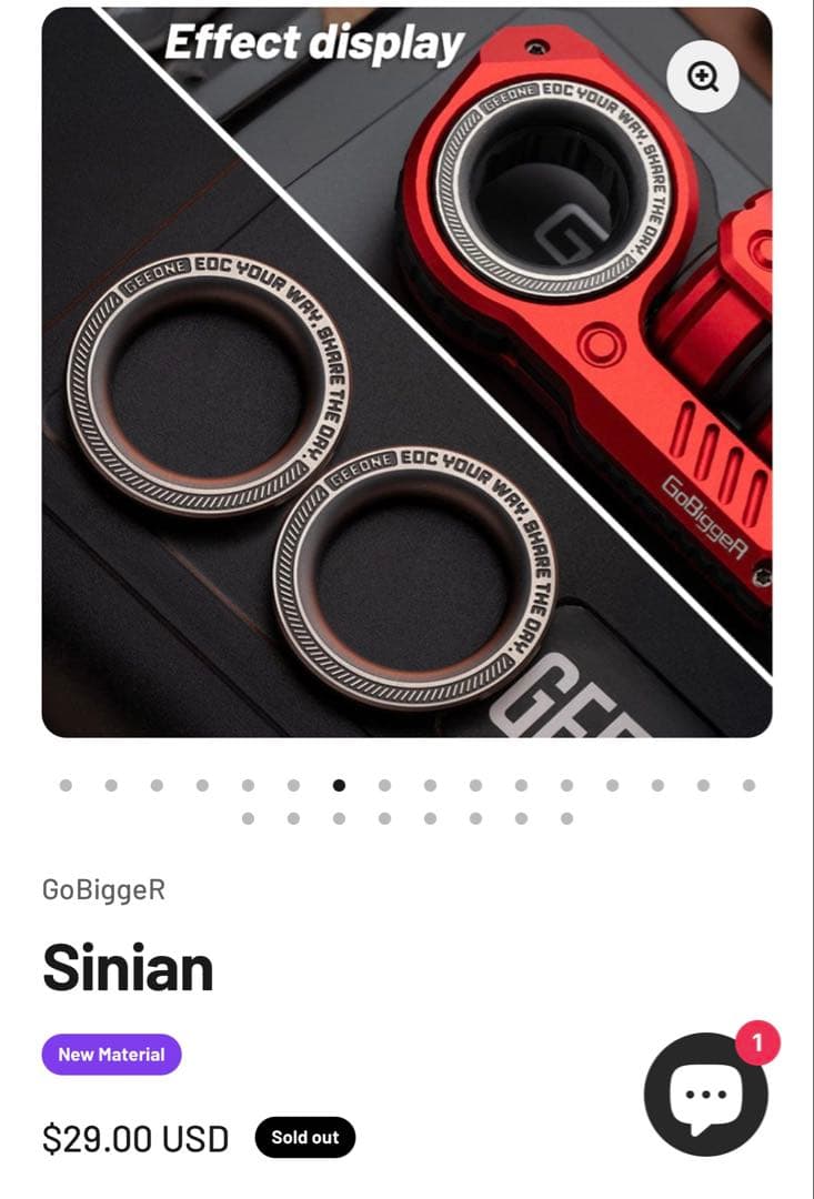 し*の様 GoBiggeR sinian ジルコニウム　カスタム　フィジェットト