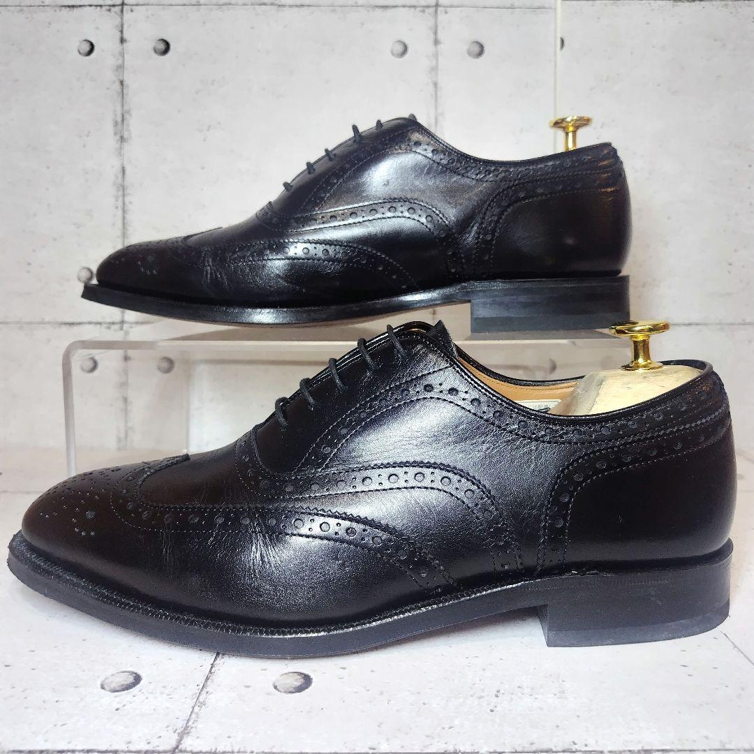 【美品】 ジョンストンアンドマーフィー ウィングチップ 内羽根 本革 革靴
