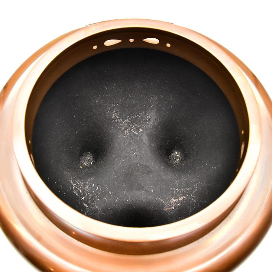 人間国宝 釜師 高橋敬典 風炉師 鍋谷友賢 合作 唐銅朝鮮風炉 南鍄摘 鉄釜茶釜