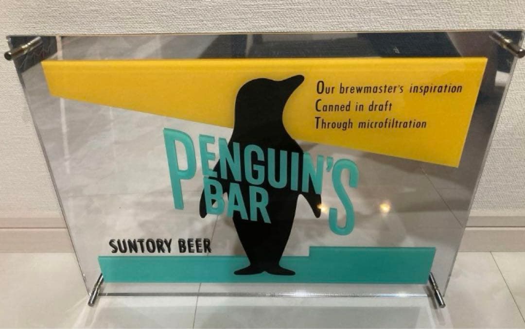 希少 サントリー ペンギンズバー ミラー看板