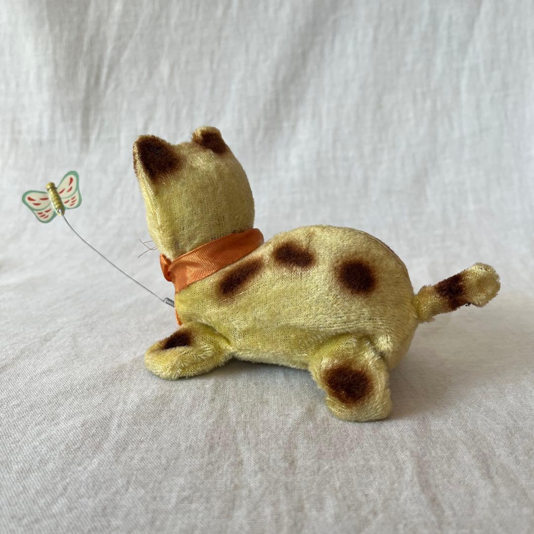 レア　アンティーク　ぜんまい　ねこ　蝶　ぬいぐるみ