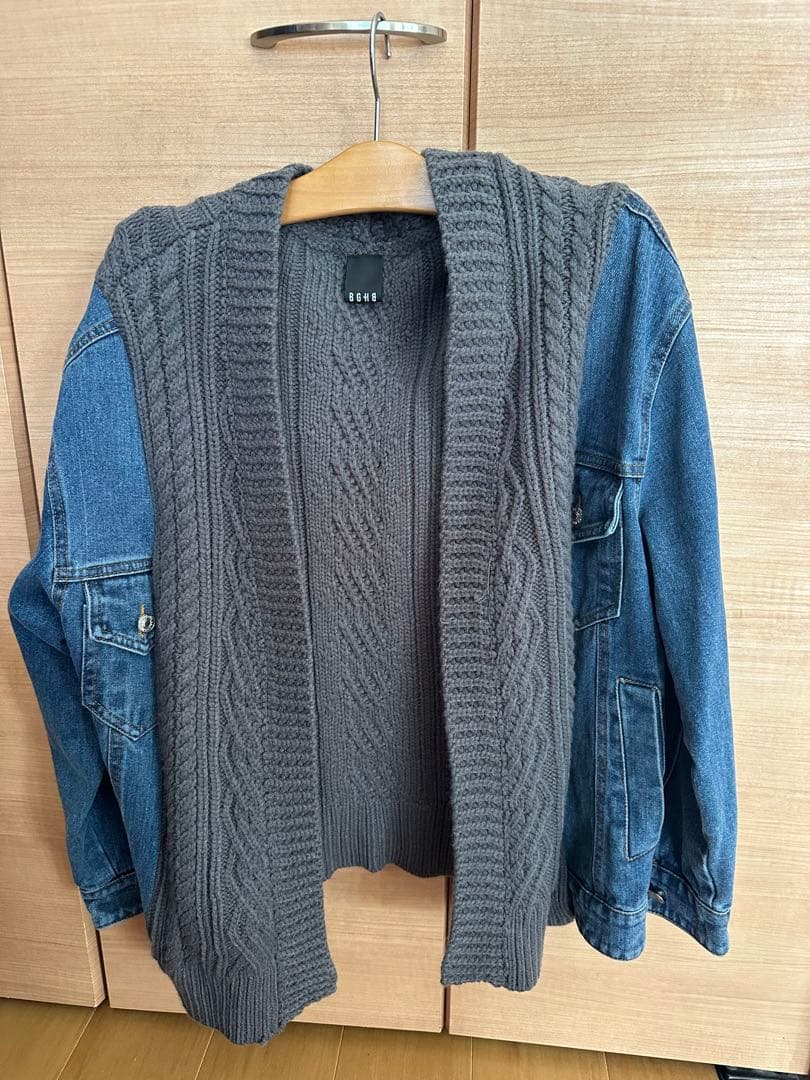 ジャケット・アウター BAGARCH KNIT COMBI DENIM JKT