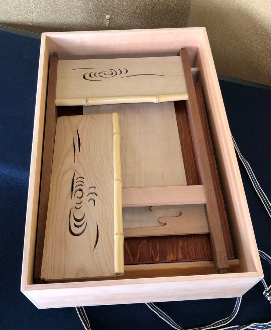 《レ》鵬雲斎好写 行雲棚 組立式 塗師川瀬表完作 作歴 共箱 251024い6