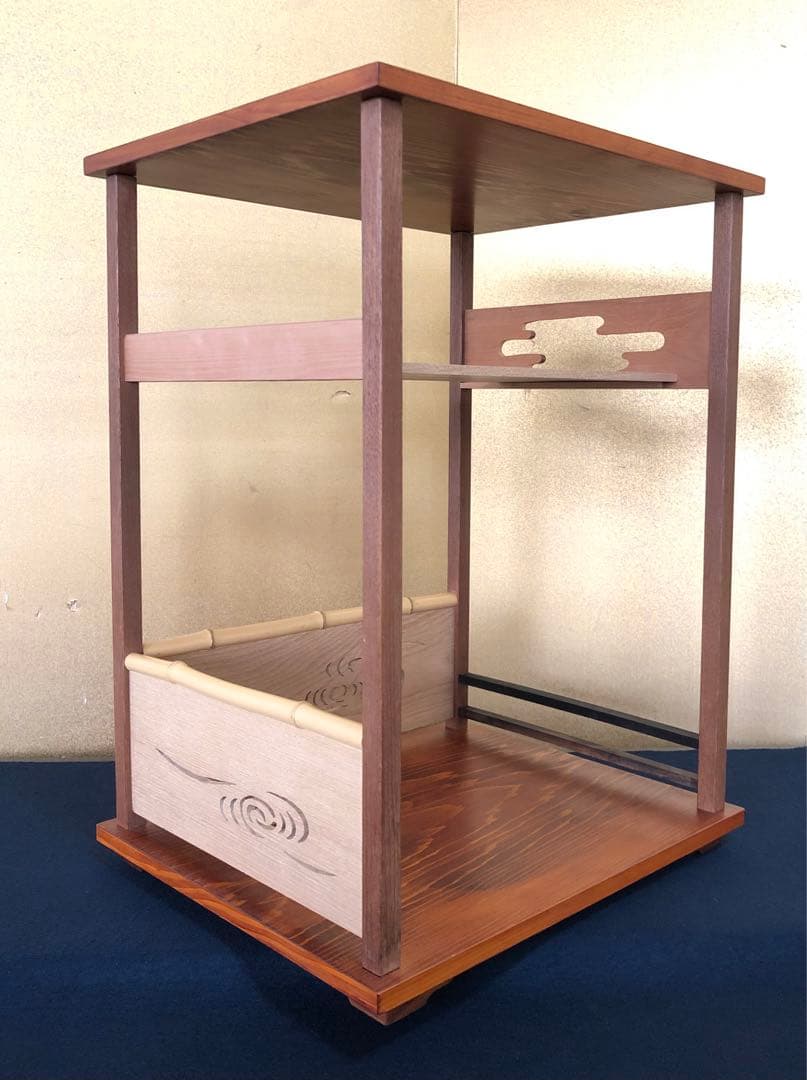 《レ》鵬雲斎好写 行雲棚 組立式 塗師川瀬表完作 作歴 共箱 251024い6