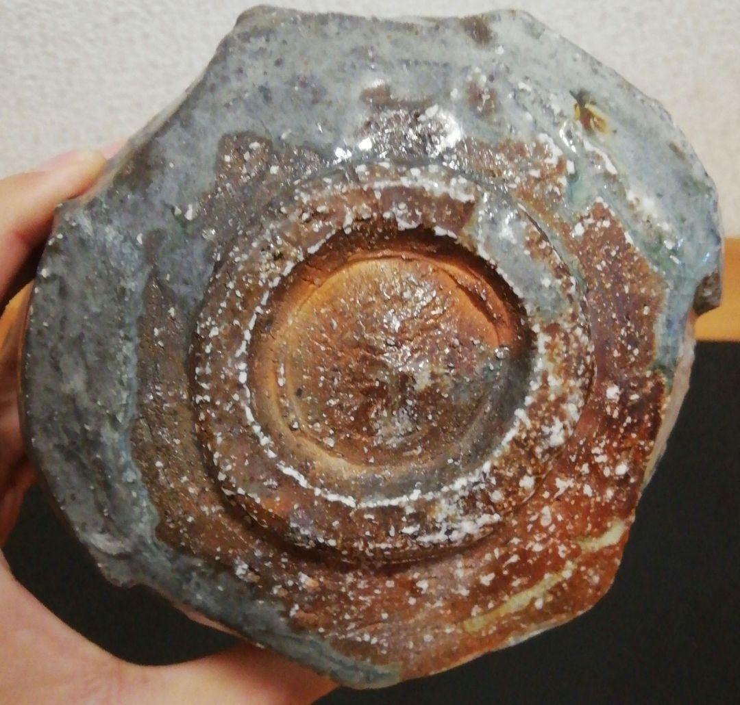 高松俊人作　西山窯　伊賀焼　窯変　茶碗　共箱　共布　略歴付　茶道具