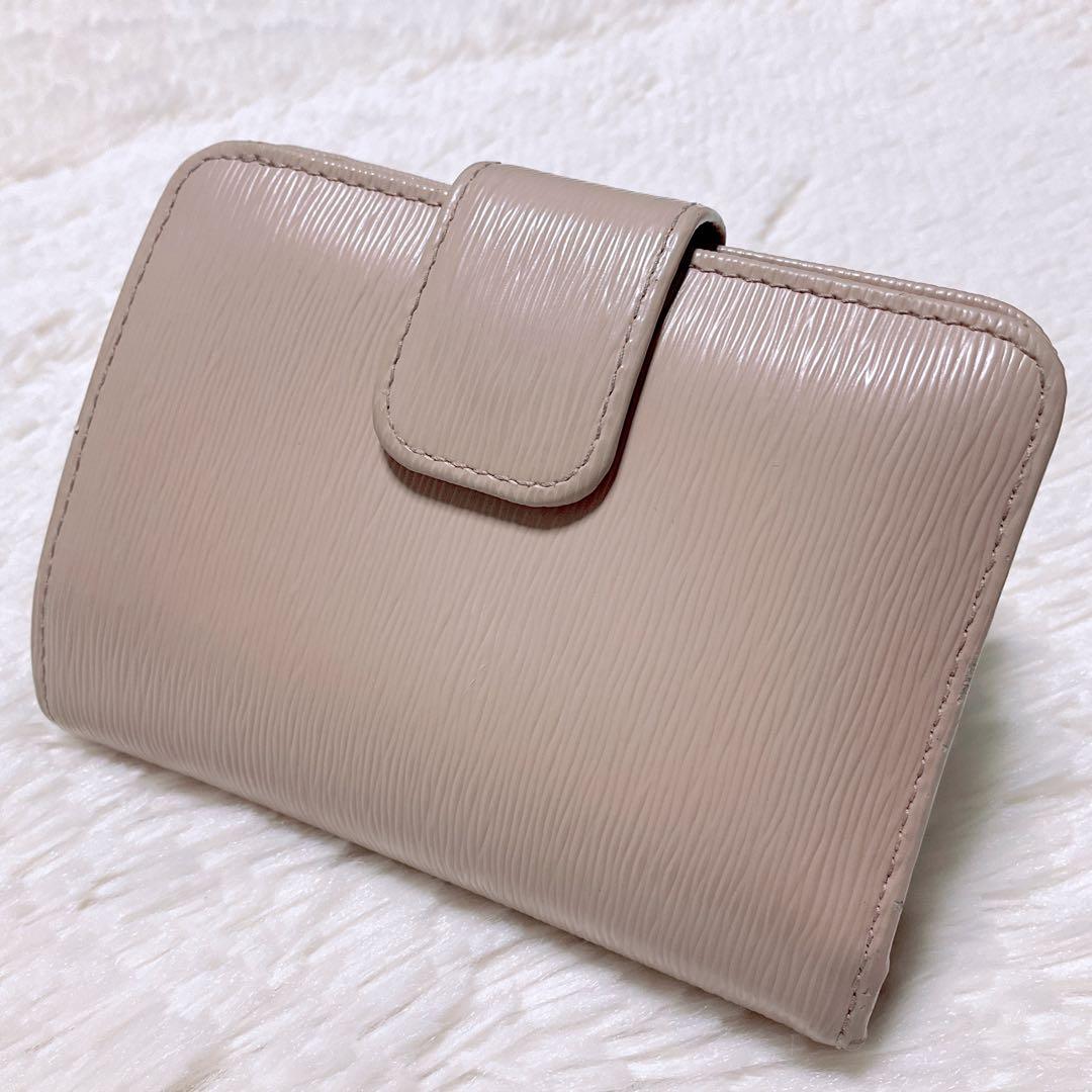 ♡美品♡プラダ 二つ折り財布 サフィアーノレザー 三角ロゴ L字ファスナー
