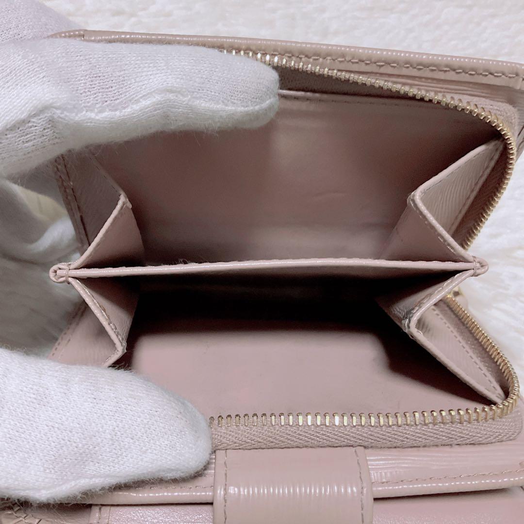 ♡美品♡プラダ 二つ折り財布 サフィアーノレザー 三角ロゴ L字ファスナー