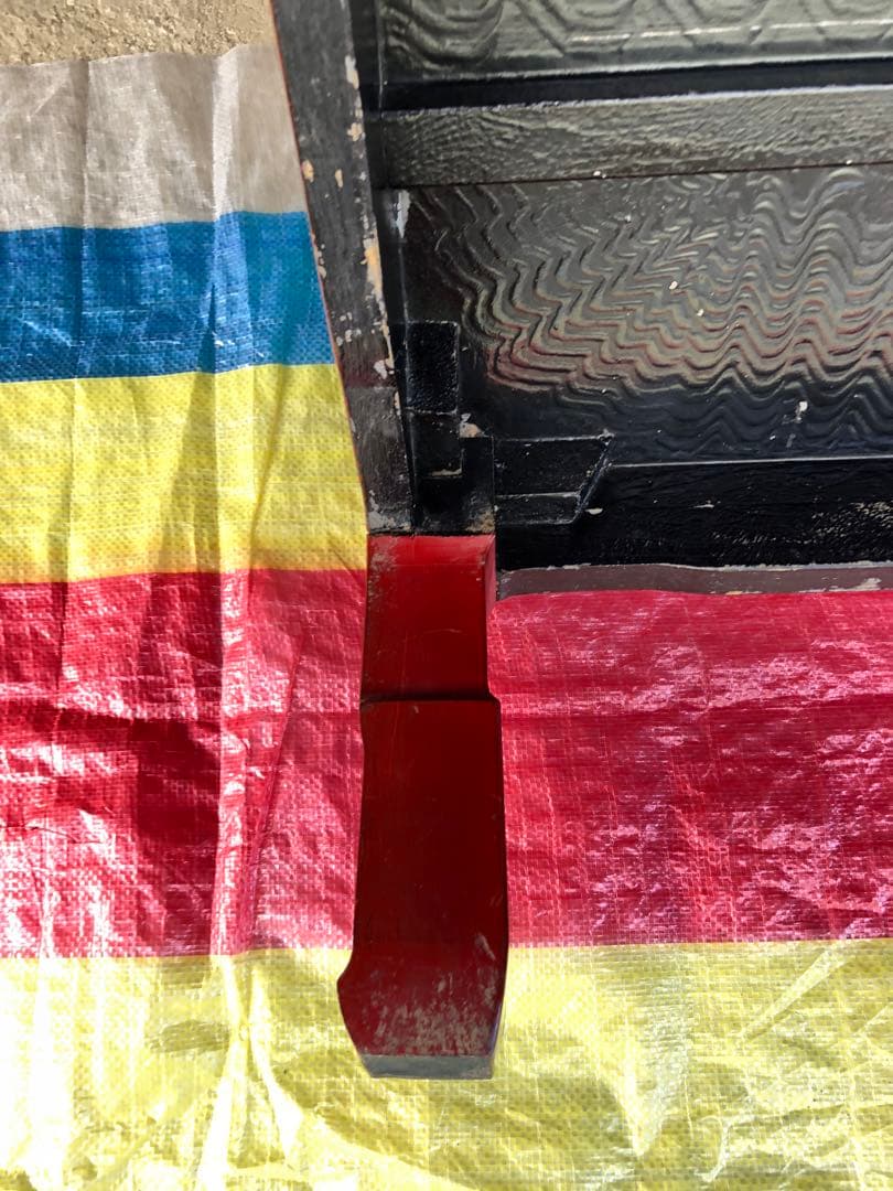 アンティーク家具　座卓 ちゃぶ台 風景画デザイン　豪華　レトロ