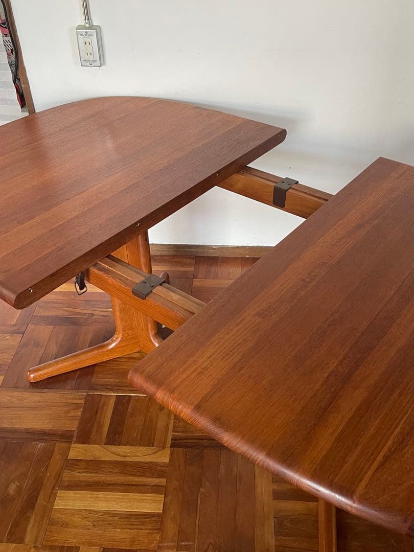 北欧 デンマークヴィンテージ チーク エクステンション ダイニング テーブル