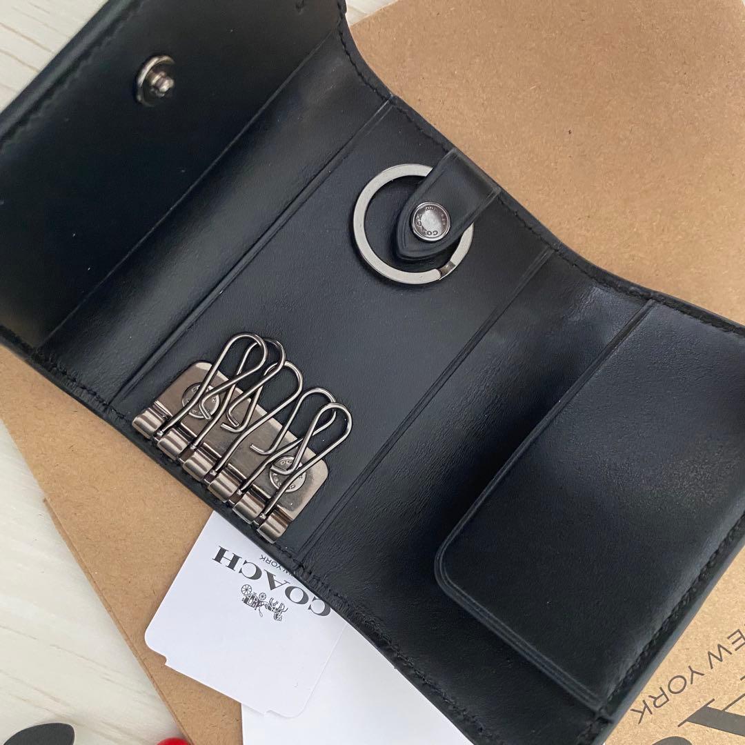 新品 COACH コーチ キーケース ブラック キーケース