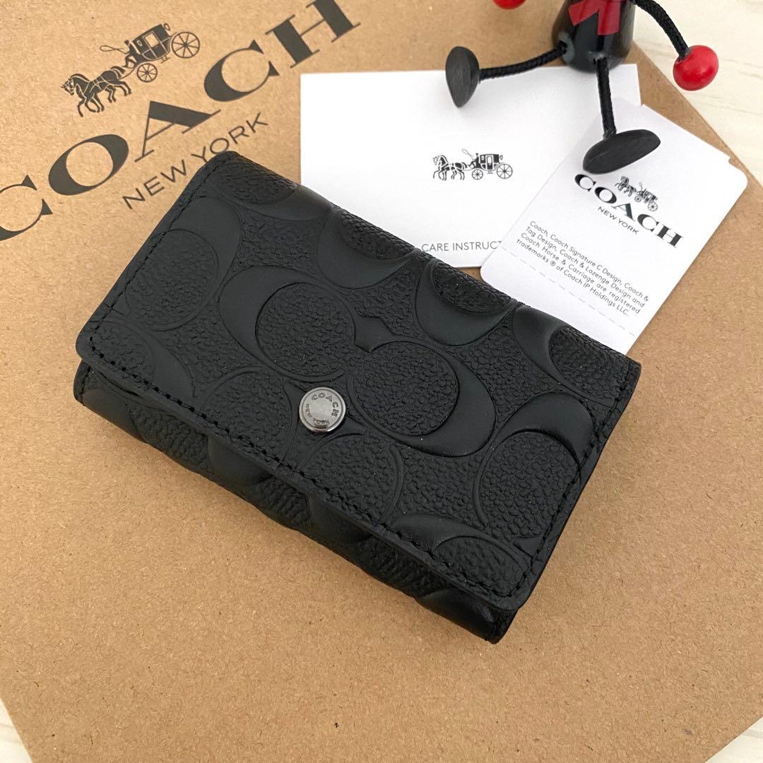 新品 COACH コーチ キーケース ブラック キーケース