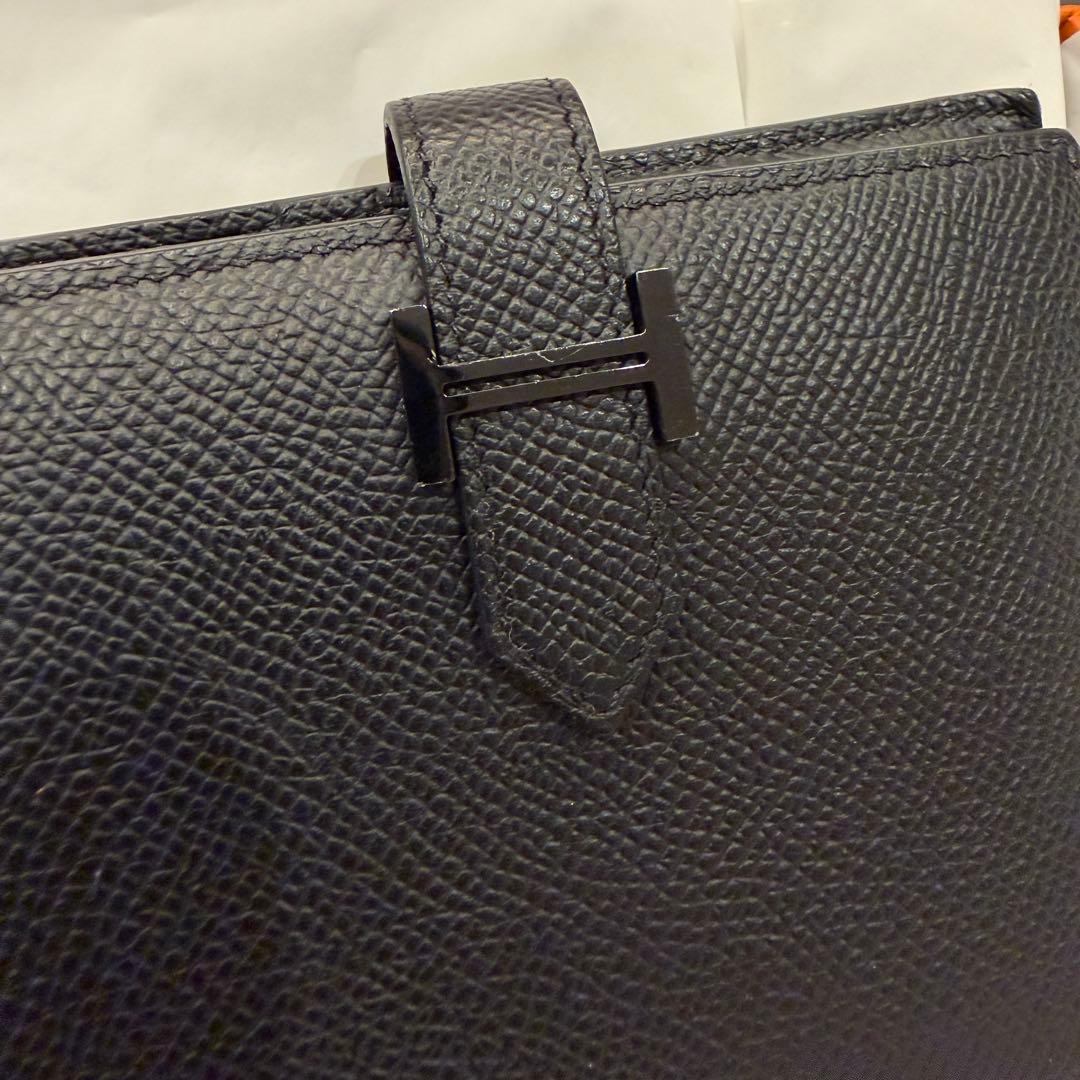 エルメス　HERMES ソーブラック ベアンコンパクト二つ折り財布 箱付き