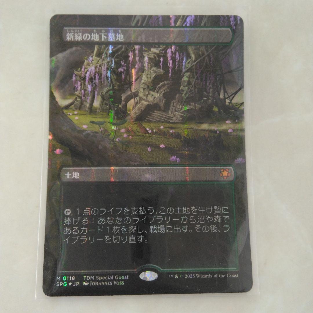未使用　ドラゴンスケイル foil　新緑の地下墓地　日本語　MTG