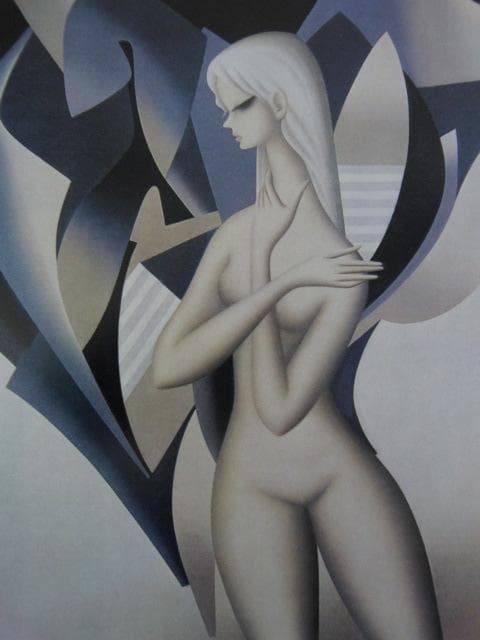 東郷青児、静かなるノラ、希少な大判額装用画集より、新品高級額装付