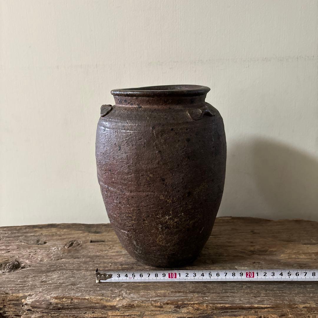 古備前種壺　三耳壺　室町時代〜　骨董　アンティーク　検:秦秀雄　白洲正子 李朝