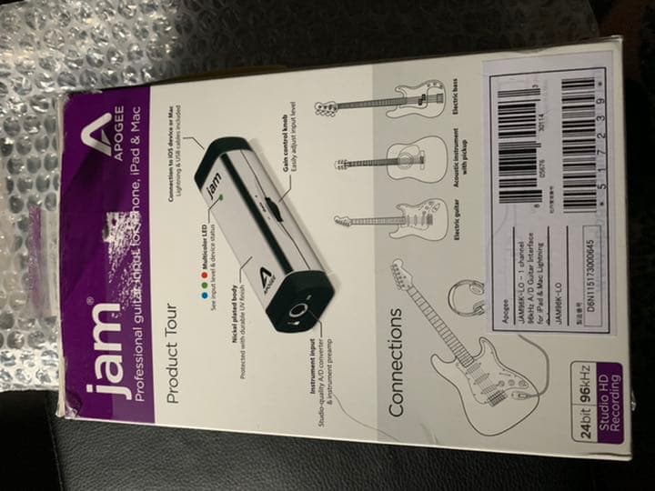 Apogee JAM 96k ラバーケース付　オーディオインターフェース　mac