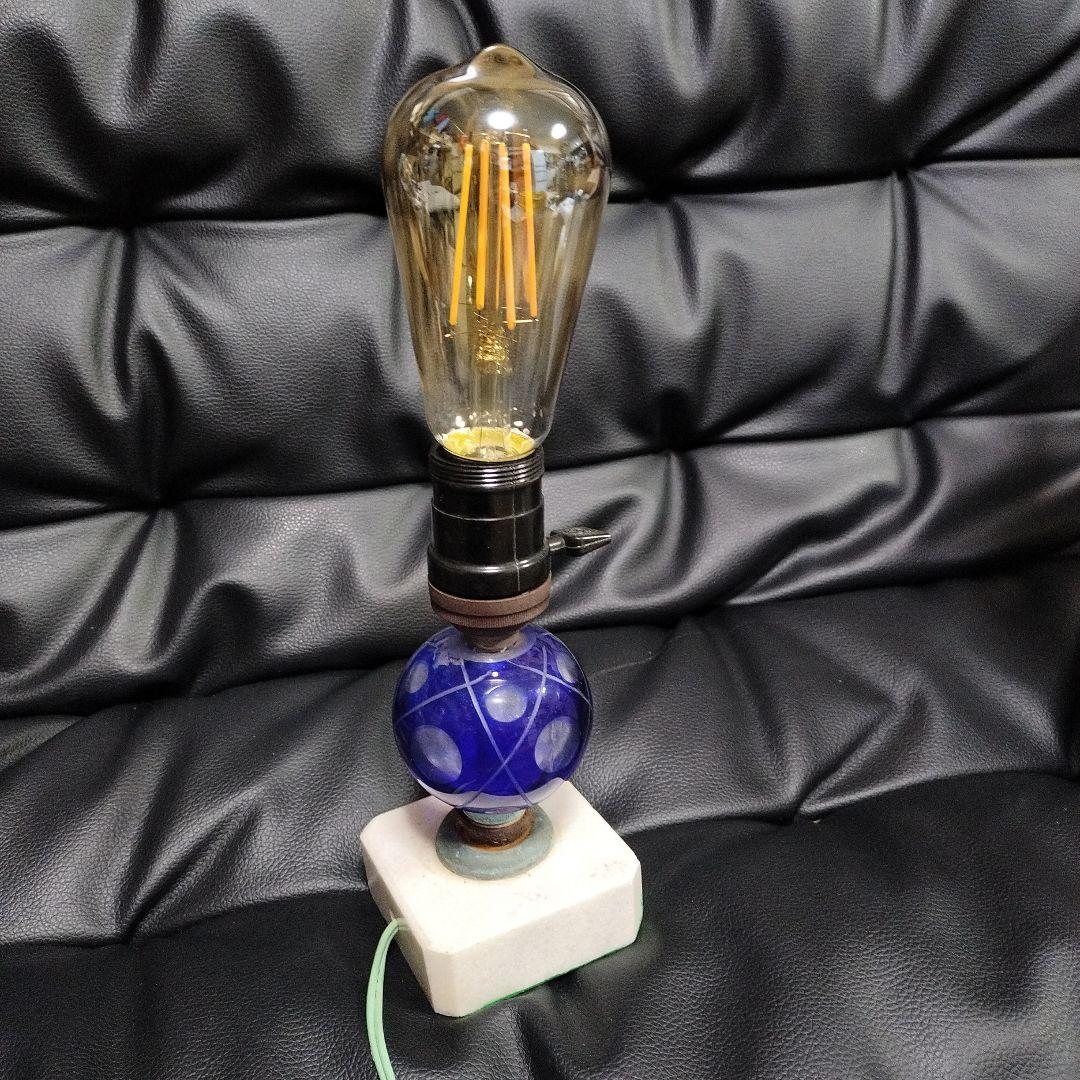 アンティーク 切子 ランプ スタンドライト 骨董