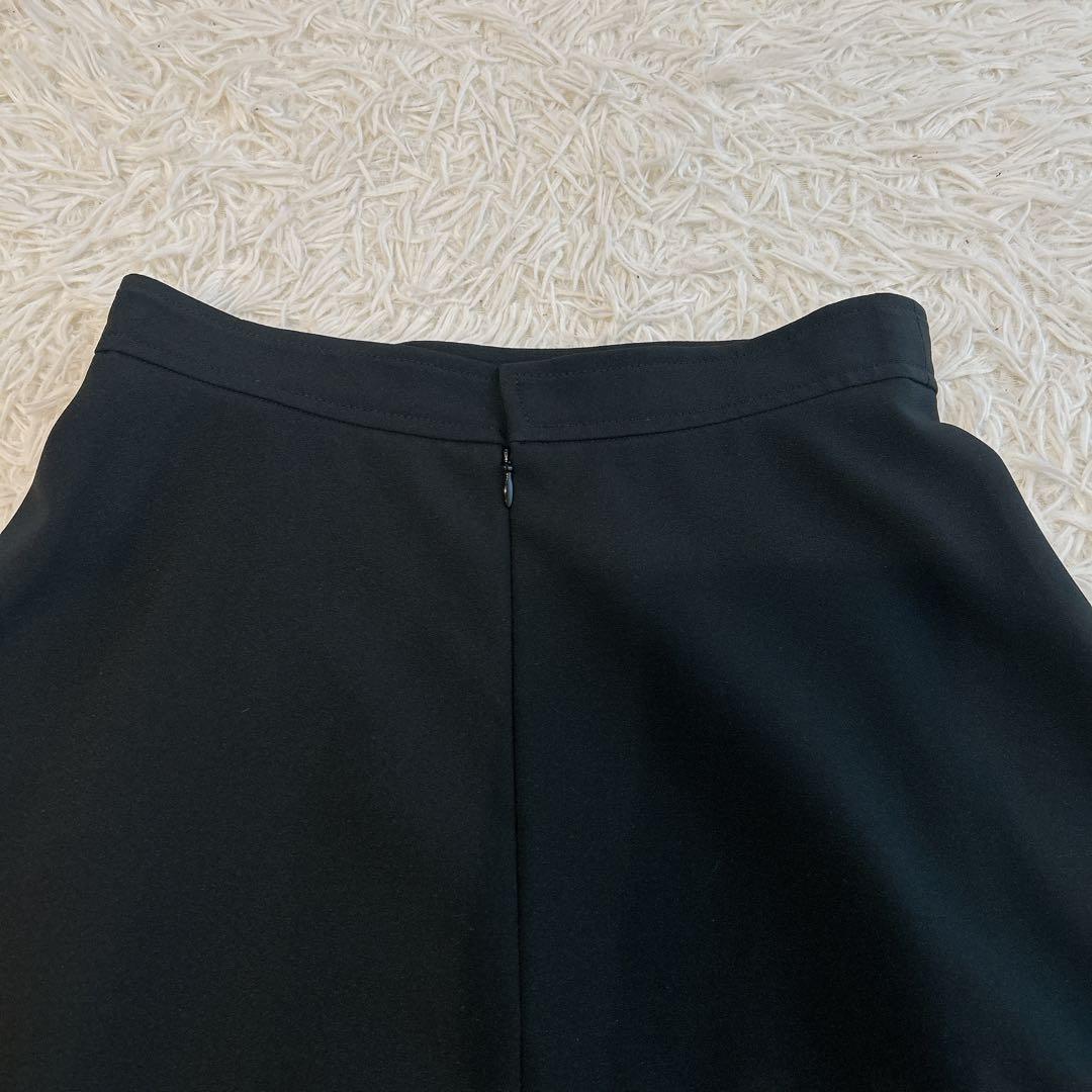 2023年モデル★エムズグレイシー　フレアスカート　パール　リボン　黒　40