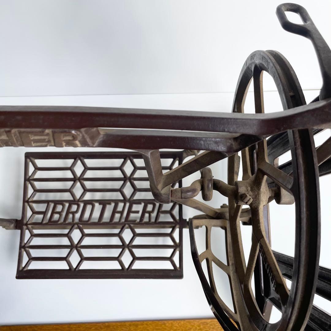 BROTHER アンティークミシン ヴィンテージ 鉄脚 レトロ DIY テーブル