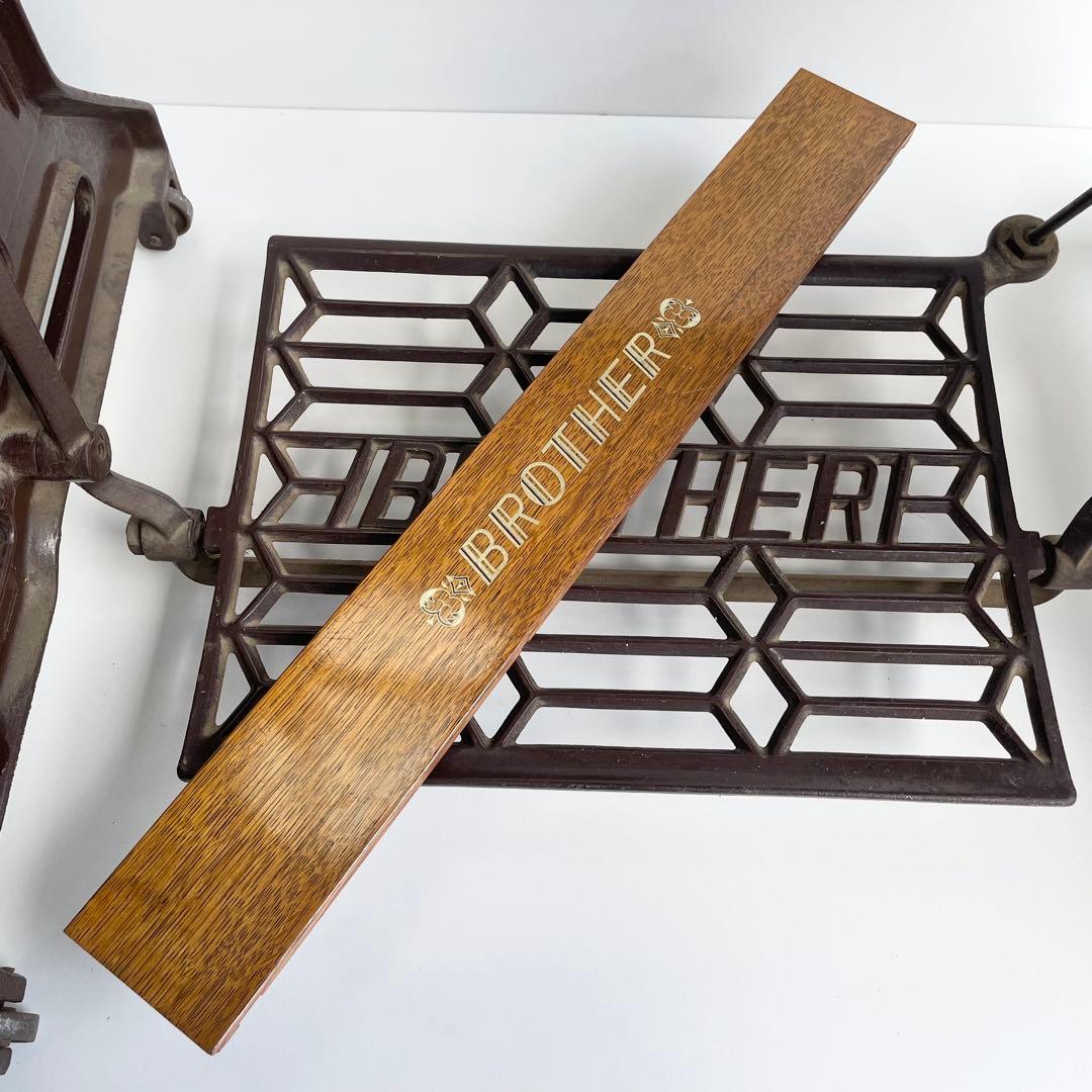 BROTHER アンティークミシン ヴィンテージ 鉄脚 レトロ DIY テーブル