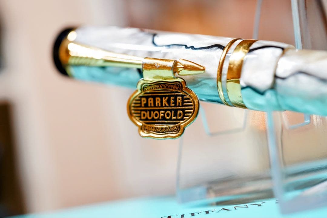 パーカー　デュオフォールド　ボールペン　ティファニー　希少　ローラーボール