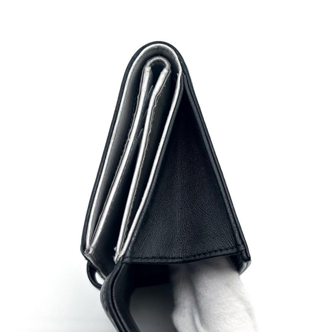 【美品✨】シャネル 財布 カメリア 型押し Wホック 二つ折