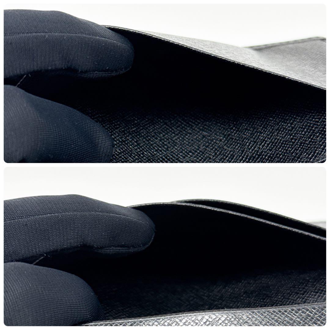 ルイヴィトン エピ ポルトフォイユ トレゾール 二つ折り財布 黒 ブラック