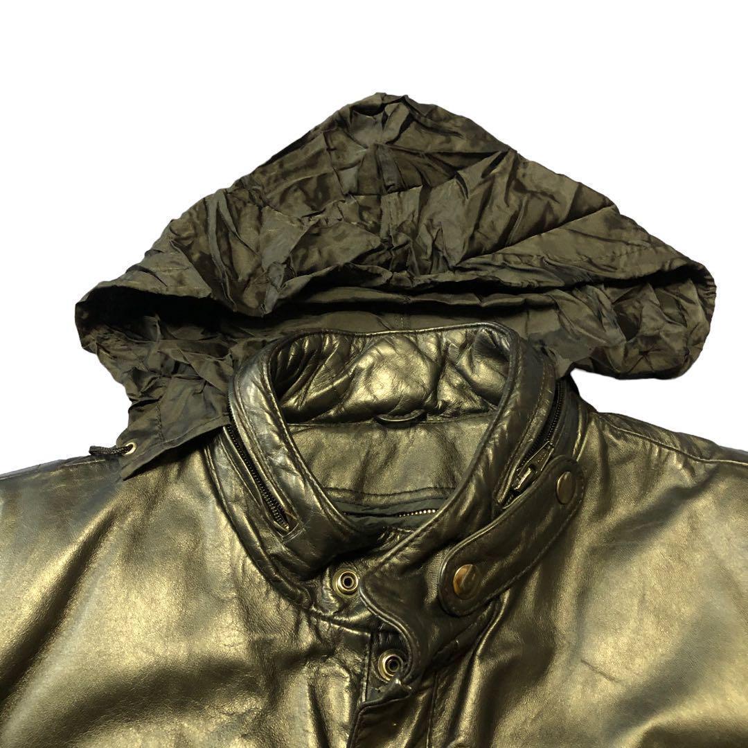 BERMANS 本革ライダースジャケット　黒　スリーエムシンサレート★★★