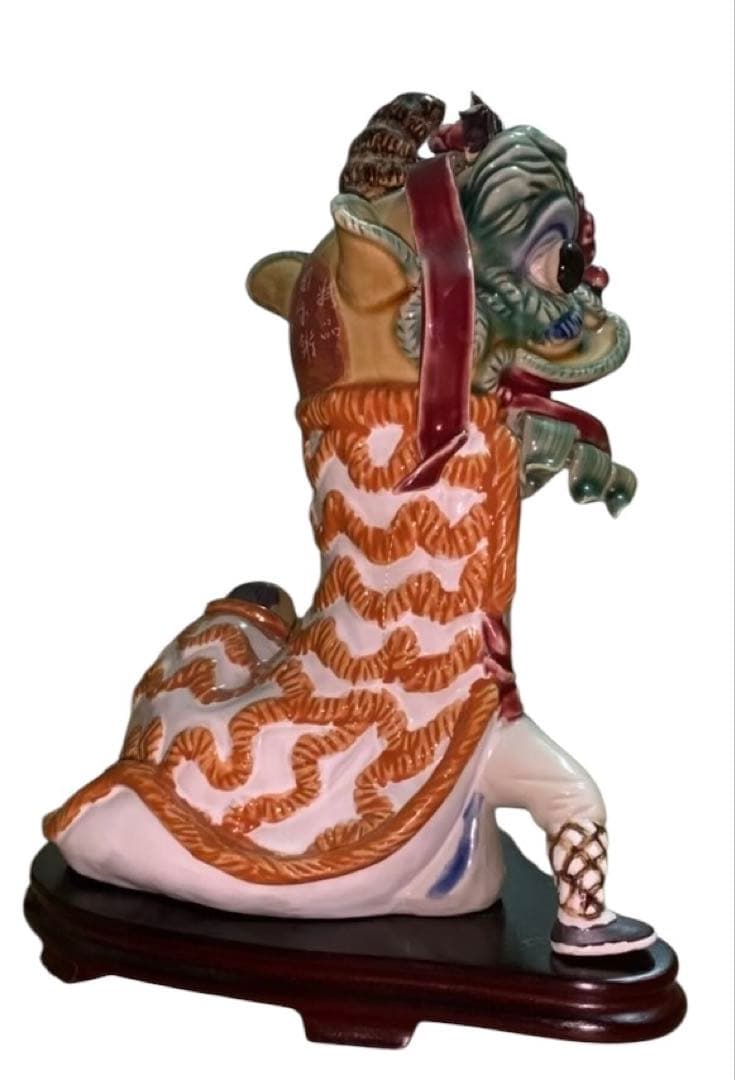 石湾窯 【黄飛鴻】獅子舞 ジャッキー・チェン 酔拳モデル 魔除け 幸運 縁起物