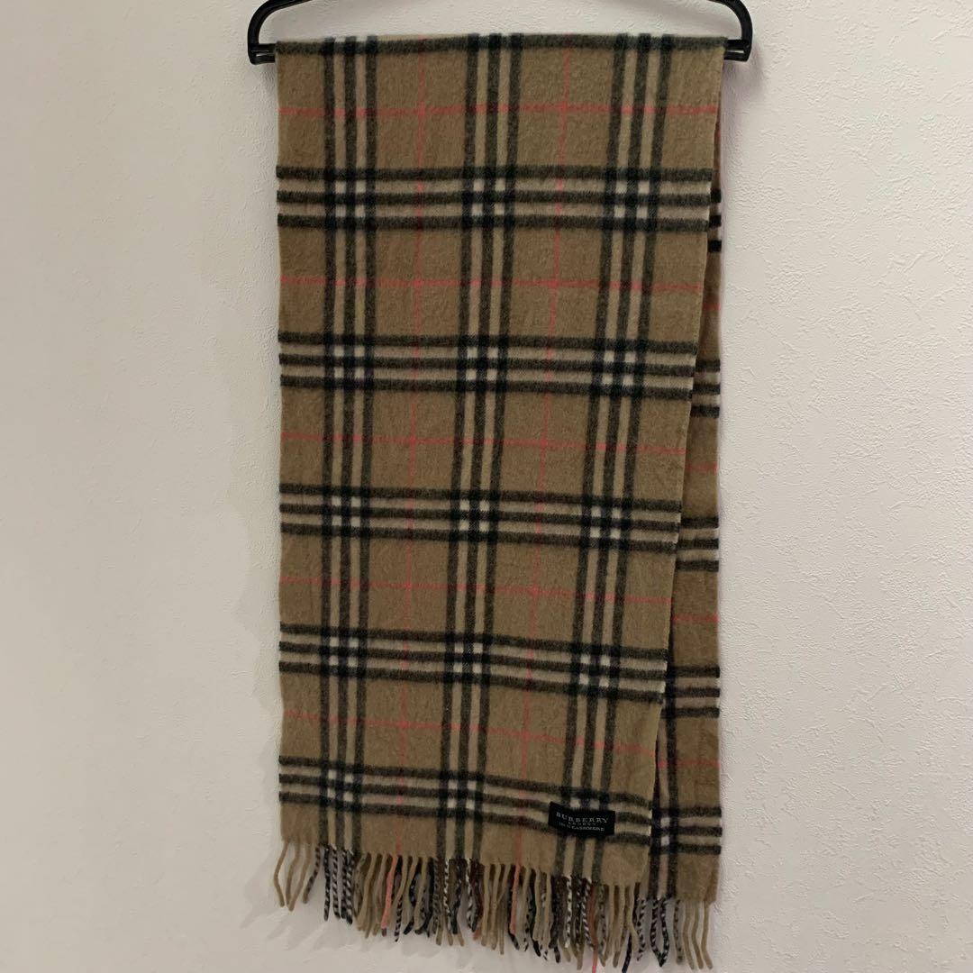 BURBERRY 100% CASHMERE マフラー ピンク　ノバチェック