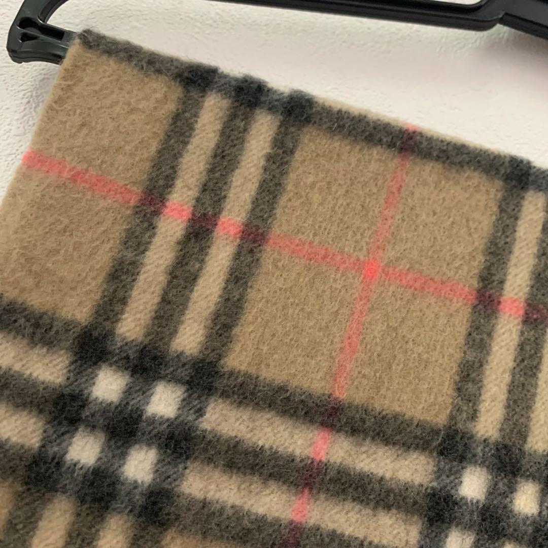 BURBERRY 100% CASHMERE マフラー ピンク　ノバチェック