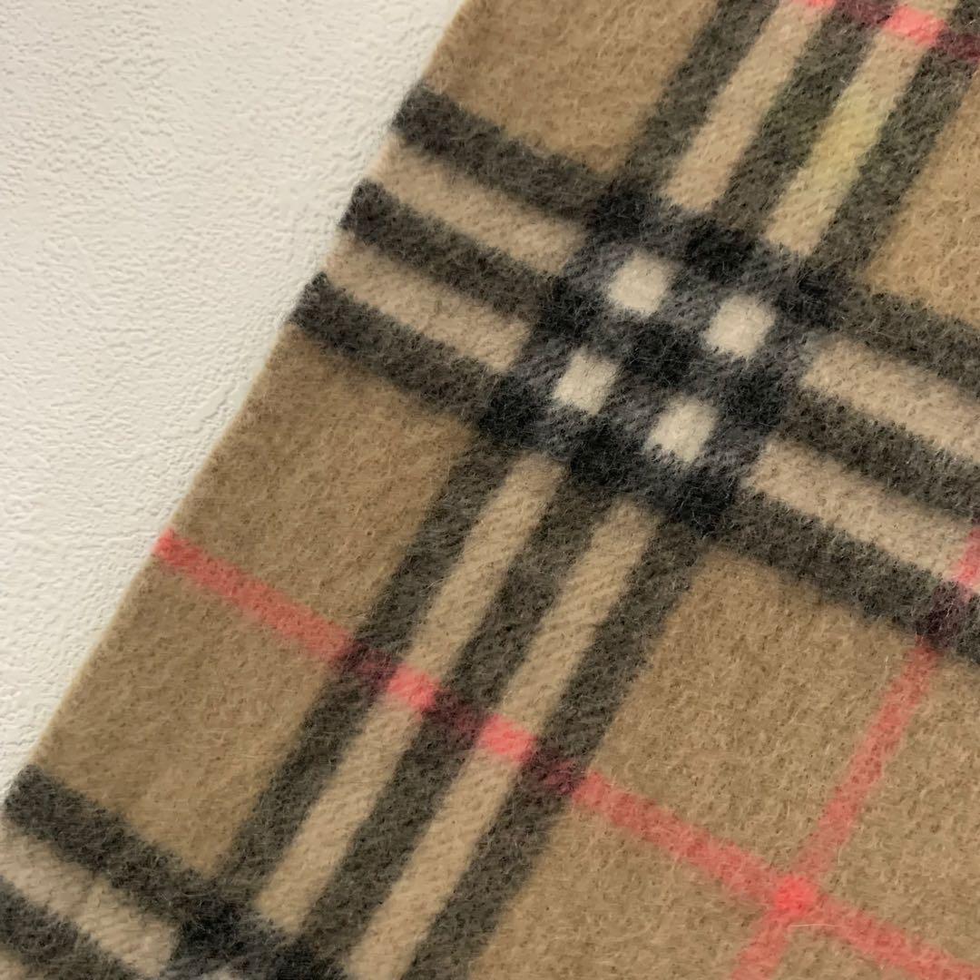 BURBERRY 100% CASHMERE マフラー ピンク　ノバチェック