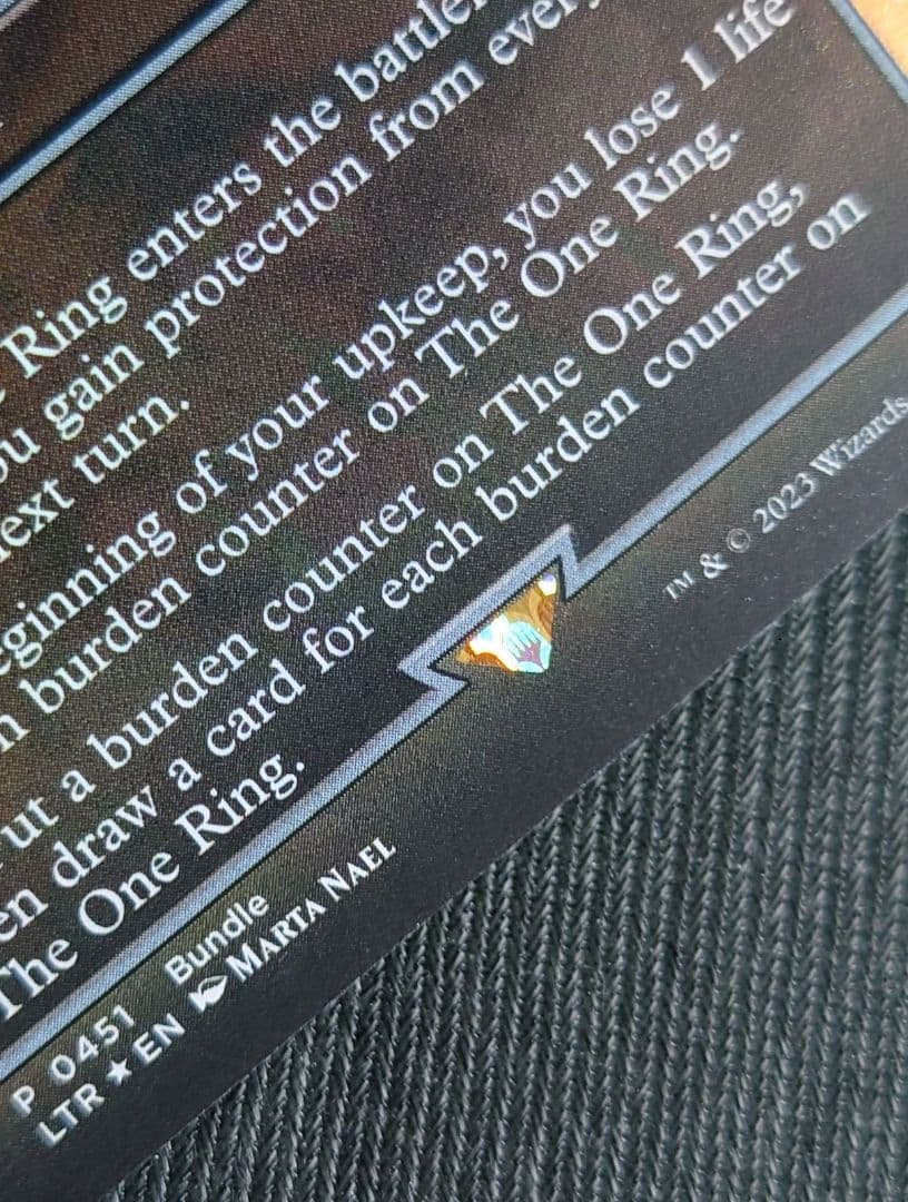 mtg 稀少個体 FOIL 1つの指輪 英語版 ボーダーレス ltr