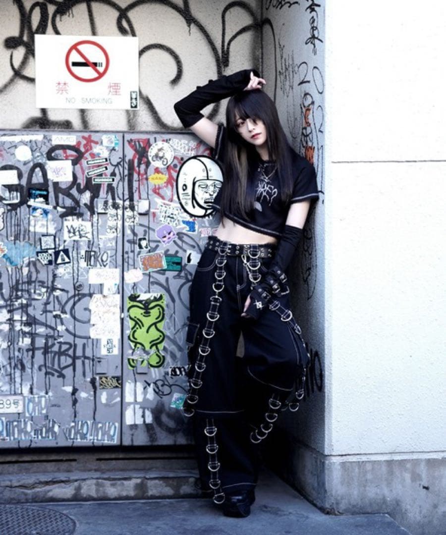 美品 REFLEM　レフレム　2WAYワイドカーゴパンツ　Dリング　ブラック