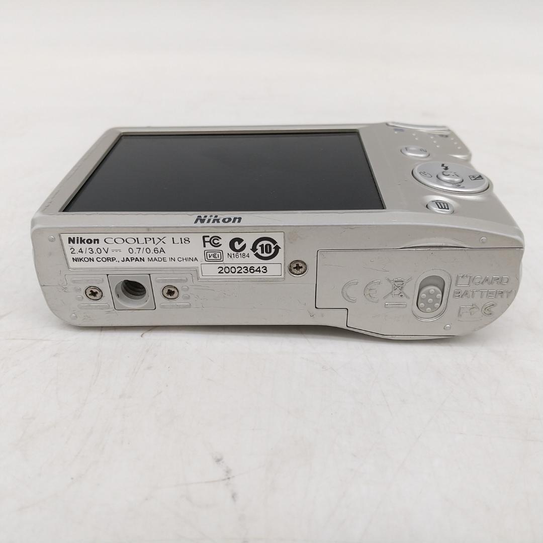 3018番 ニコン COOLPIX L18 デジタルカメラ シルバー 乾電池駆動