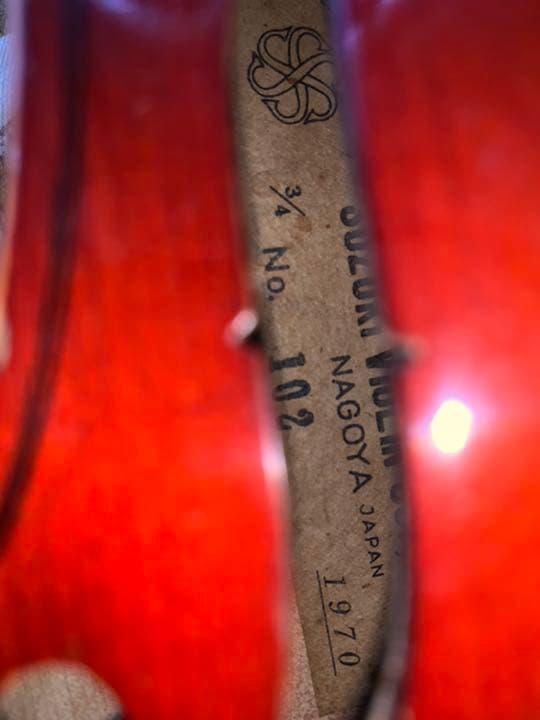 スズキバイオリン　NO102 1970年日本製　３／4