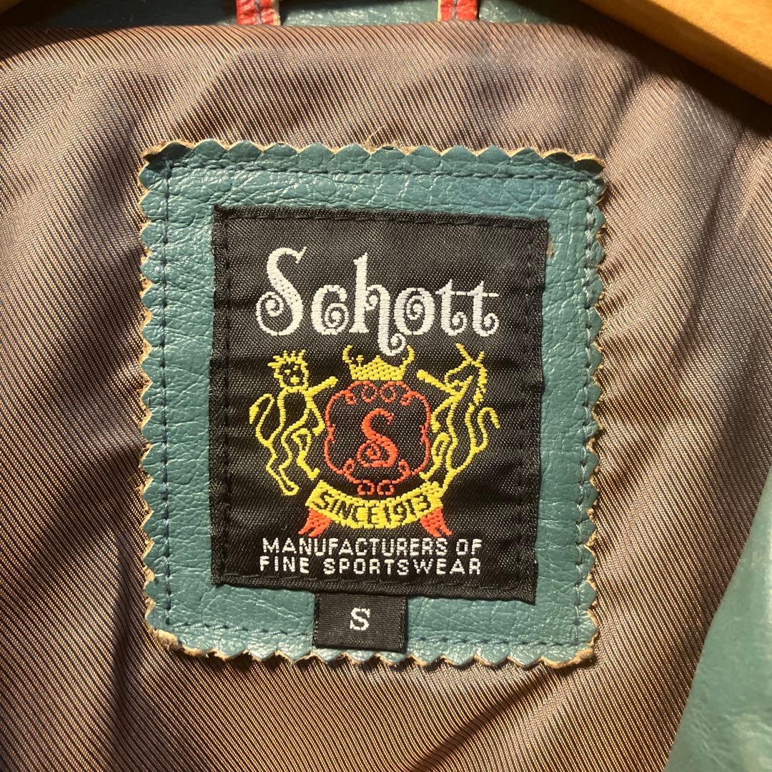 ショット　Schott シングル　ライダースジャケット S