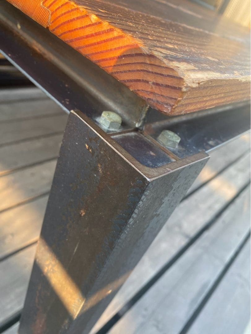 横山　ダイニングテーブル　アイアン　ダークブラウン